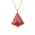 TO DO rhodocrosite, diamond, yellow diamond, champagne diamond mountain pendant necklace,<br>in 18k rose gold,<br>28 inch (adjustable),<br>1.25.ct
