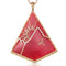 Dominique Cohen one of a kind x-large rhodocrosite pendant necklace detailed in yellow and champagne diamonds<span class='visuallyhidden'>; shop help at 760-978-9297.</span>