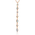 Dominique Cohen mixed shapes labradorite delicate lariat pendant necklace in rose gold<span class='visuallyhidden'>; shop help at 760-978-9297.</span>