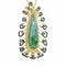 Dominique Cohen artful peacock pendant necklace in teal tourmaline, yellow diamonds, blue sapphires, emeralds, and white diamonds in 18k yellow + blackened gold<span class='visuallyhidden'>; shop help at 760-978-9297.</span>