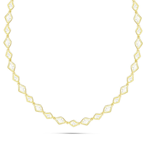 Dominique Cohen elongated hexagon grande 42 carat tennis necklace, in 14k yellow gold<span class='visuallyhidden'>; shop help at 760-978-9297.</span>