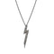Dominique Cohen lightning bold grey and white diamond pendant necklace in 18k black gold<span class='visuallyhidden'>; shop help at 760-978-9297.</span>