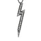 Dominique Cohen lightning bold grey and white diamond pendant necklace in 18k black gold<span class='visuallyhidden'>; shop help at 760-978-9297.</span>