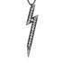 Dominique Cohen lightning bold grey and white diamond pendant necklace in 18k black gold<span class='visuallyhidden'>; shop help at 760-978-9297.</span>