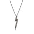 Dominique Cohen lightning bold grey and white diamond pendant necklace in 18k black gold<span class='visuallyhidden'>; shop help at 760-978-9297.</span>