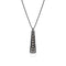 TO DO natural fancy grey diamond, white diamond pendulum pendant necklace,<br>in 18k black gold,<br>22 inch (adjustable),<br>4.75ct