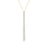 Dominique Cohen one-of-a-kind graduated cushion-cut-diamonds lariat pendant necklace in chic black + yellow golds<span class='visuallyhidden'>; shop help at 760-978-9297.</span>