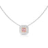 Dominique Cohen cushion-cut fancy pink + white diamonds choker in white + rose golds, up close<span class='visuallyhidden'>; shop help at 760-978-9297.</span>