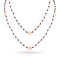 Dominique Cohen 2mm black spinel and 18k rose gold chain with bamboo texture feature links <span class='visuallyhidden'>Call, text 323-404-2959 for shop help.</span>