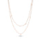 Dominique Cohen seed pearl + 18k rose gold 42-inch delicate necklace, hand-made<span class='visuallyhidden'>; shop help at 760-978-9297.</span>