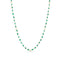 emerald cabochon ovals and 18k yellow gold 22in delicate layering necklace <span class='visuallyhidden'>Call, text 323-404-2959 for shop help.</span>