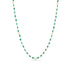 emerald cabochon ovals and 18k yellow gold 22in delicate layering necklace <span class='visuallyhidden'>Call, text 323-404-2959 for shop help.</span>