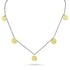 The original five-coin necklace by Dominique Cohen, as worn on The Newsroom, here in 18k yellow gold paired with 18k black gold<span class='visuallyhidden'>; shop help at 760-978-9297.</span>