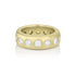 yellow diamond, white diamond round-cut wide band eternity ring, white diamond face,<br>by Dominique Cohen, in 18K yellow gold <span class='visuallyhidden'>Call, text 323-404-2959 for shopping assistance.</span>