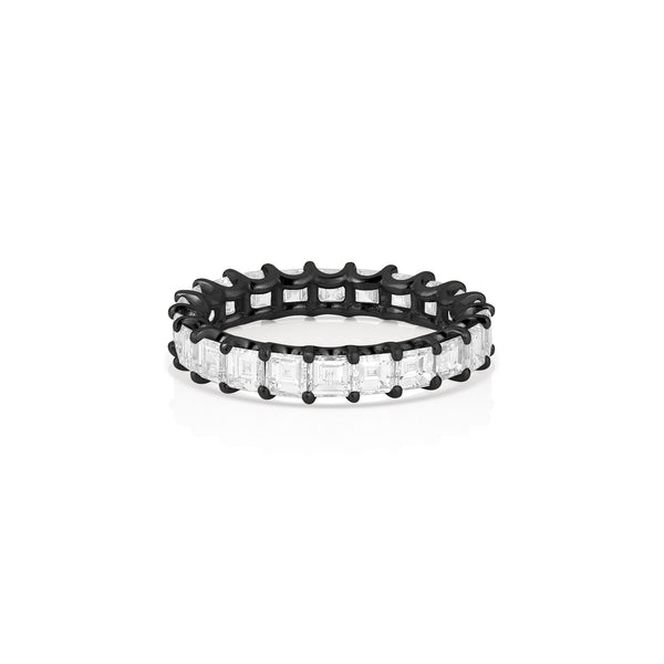 Dominique Cohen black gold carre diamond eternity band<span class='visuallyhidden'>; shop help at 760-978-9297.</span>