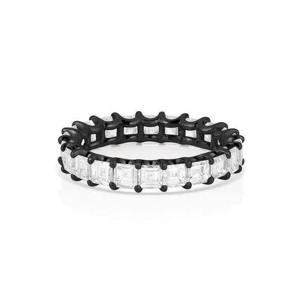 Dominique Cohen black gold carre diamond eternity band<span class='visuallyhidden'>; shop help at 760-978-9297.</span>