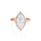 beautiful large marquise diamond ring with diamond halo, in 14k rose gold<span class='visuallyhidden'>; 323-404-2959 for shop help.</span>