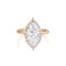 beautiful large marquise diamond ring with diamond halo, in 14k rose gold<span class='visuallyhidden'>; 760-978-9297 for shop help.</span>