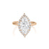 beautiful large marquise diamond ring with diamond halo, in 14k rose gold<span class='visuallyhidden'>; 760-978-9297 for shop help.</span>