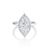 beautiful large marquise diamond ring with diamond halo, in 14k white gold<span class='visuallyhidden'>; 323-404-2959 for shop help.</span>