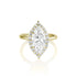 showcase diamond marquise ring with tapering diamond halo, in 14k yellow gold<span class='visuallyhidden'>; 323-404-2959 for shop help.</span>
