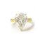 pear shape, brilliant cut diamond statement ring, <br>in 14k yellow gold, <br>5.84ct