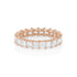 Dominique Cohen carre-cut diamond eternity band in rose gold<span class='visuallyhidden'>; shop help at 760-978-9297.</span>