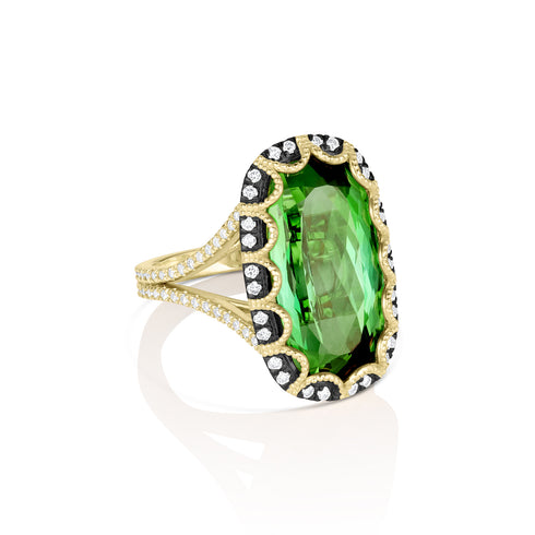 with a split shank band lined in hand-set white diamond pavé<span class='visuallyhidden'>; shop help at 760-978-9297.</span>