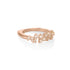 Dominique Cohen constellation diamond ring in champagne diamonds + rose gold, angled view<span class='visuallyhidden'>; shop help at 760-978-9297.</span>
