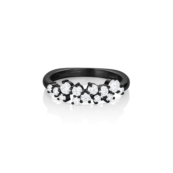 Dominique Cohen constellation diamond ring in white diamonds + black gold<span class='visuallyhidden'>; shop help at 760-978-9297.</span>