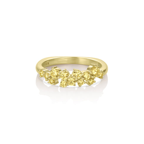 Dominique Cohen constellation diamond ring in yellow diamonds + yellow gold<span class='visuallyhidden'>; shop help at 760-978-9297.</span>