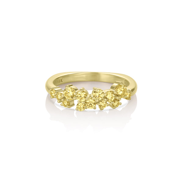 Dominique Cohen constellation diamond ring in yellow diamonds + yellow gold<span class='visuallyhidden'>; shop help at 760-978-9297.</span>