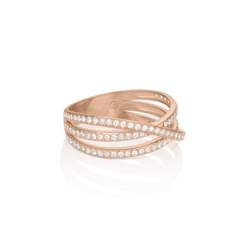 diamond pave three-band cross-over ring alternate view<span class='visuallyhidden'>; shop help at 760-978-9297.</span>