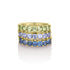Dominique Cohen set of 3 sapphire euroshank rings in green to blue hues set in 18k yellow gold<span class='visuallyhidden'>; shop help at 760-978-9297.</span>