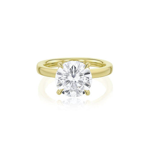 Dominique Cohen round 4-carat solitaire ring in 14k yellow gold<span class='visuallyhidden'>; shop help at 760-978-9297.</span>
