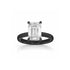 Dominique Cohen emerald-cut 4 carat solitaire ring in 14k black gold<span class='visuallyhidden'>; shop help at 760-978-9297.</span>