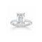 Dominique Cohen emerald-cut 4 carat solitaire ring in 14k white gold<span class='visuallyhidden'>; shop help at 760-978-9297.</span>