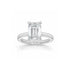 Dominique Cohen emerald-cut 4 carat solitaire ring in 14k white gold<span class='visuallyhidden'>; shop help at 760-978-9297.</span>