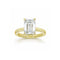 Dominique Cohen emerald-cut 4 carat solitaire ring in 14k yellow gold<span class='visuallyhidden'>; shop help at 760-978-9297.</span>
