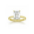 Dominique Cohen emerald-cut 4 carat solitaire ring in 14k yellow gold<span class='visuallyhidden'>; shop help at 760-978-9297.</span>