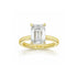 Dominique Cohen emerald-cut 4 carat solitaire ring in 14k yellow gold<span class='visuallyhidden'>; shop help at 760-978-9297.</span>