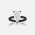 Dominique Cohen pear-cut 4 carat solitaire ring in 14k black gold<span class='visuallyhidden'>; shop help at 760-978-9297.</span>