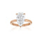 Dominique Cohen pear-cut 4 carat solitaire ring in 14k rose gold<span class='visuallyhidden'>; shop help at 760-978-9297.</span>