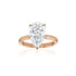 Dominique Cohen pear-cut 4 carat solitaire ring in 14k rose gold<span class='visuallyhidden'>; shop help at 760-978-9297.</span>
