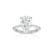 Dominique Cohen pear-cut 4 carat solitaire ring in 14k white gold<span class='visuallyhidden'>; shop help at 760-978-9297.</span>