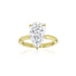 Dominique Cohen pear-cut 4 carat solitaire ring in 14k yellow gold<span class='visuallyhidden'>; shop help at 760-978-9297.</span>