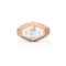 Dominique Cohen 3ct elongated hexagon east-west signet ring in brushed 18k rose gold<span class='visuallyhidden'>; shop help at 760-978-9297.</span>