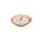 Dominique Cohen 3ct elongated hexagon east-west signet ring in brushed 18k rose gold<span class='visuallyhidden'>; shop help at 760-978-9297.</span>