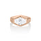 Dominique Cohen 3ct elongated hexagon east-west signet ring in brushed 18k rose gold<span class='visuallyhidden'>; shop help at 760-978-9297.</span>