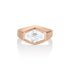 Dominique Cohen 3ct elongated hexagon east-west signet ring in brushed 18k rose gold<span class='visuallyhidden'>; shop help at 760-978-9297.</span>